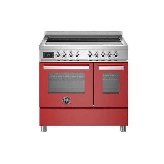Bertazzoni Professional 90cm Range Cooker Twin Oven EIectric Induction Red PRO95I2EROT