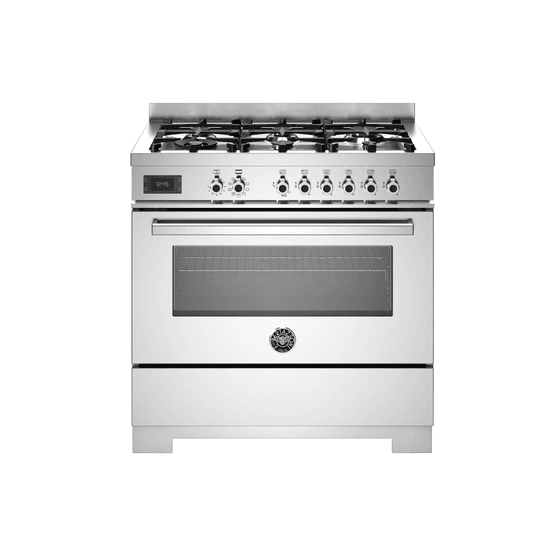 Bertazzoni Professional 90cm Range Cooker Single Oven Dual Fuel Stainless PRO96L1EXT2
