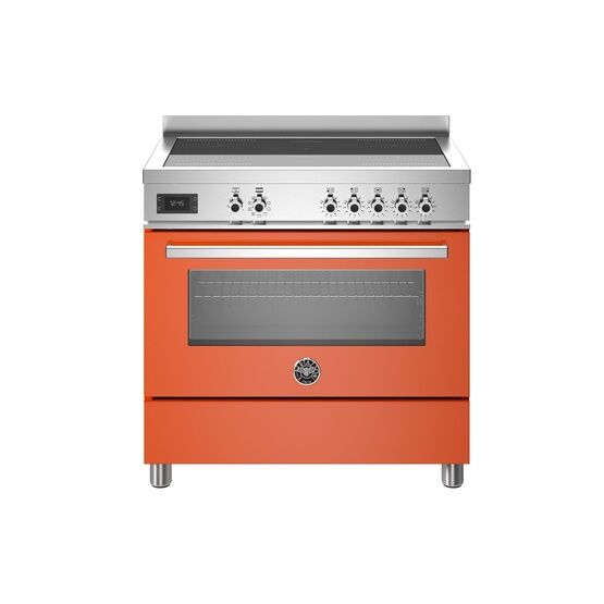 Bertazzoni Professional 90cm Range Cooker Single Oven Electric Induction Orange PRO95I1EART