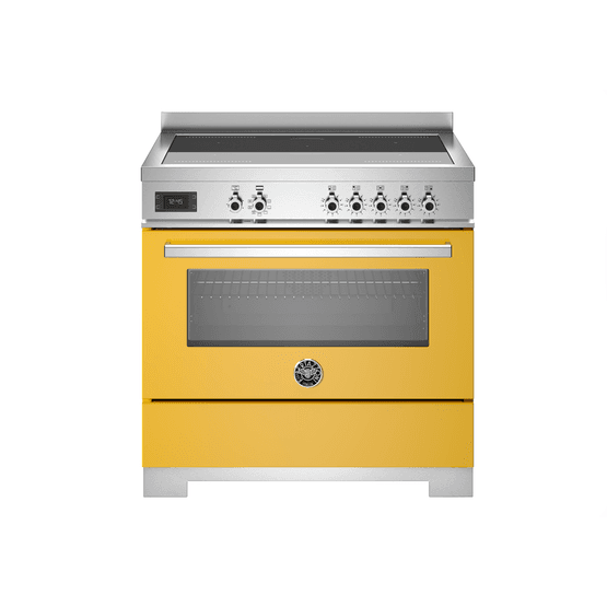Bertazzoni Professional 90cm Range Cooker Single Oven EIectric Induction Yellow PRO95I1EGIT2