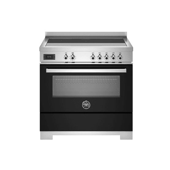Bertazzoni Professional 90cm Range Cooker Single Oven Electric Induction Black PRO95I1ENET2