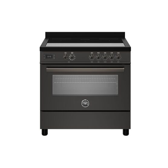 Bertazzoni Professional 90cm Range Cooker Single Oven Electric Induction Carbonio PRO95I1ECAT