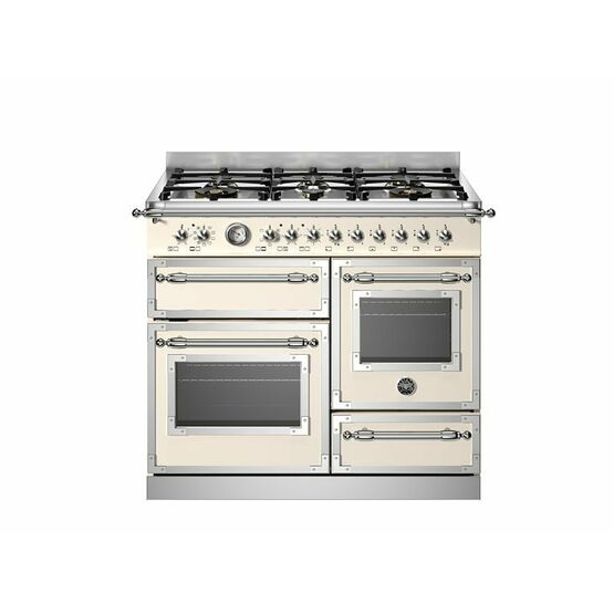 Bertazzoni Heritage 100cm Range Cooker XG Oven Dual Fuel Ivory HER106L3EAVT