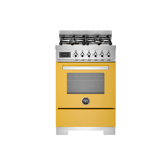 BERTAZZONI PRO64L1EGIT2 Professional 60cm Single Oven Dual Fuel Yellow