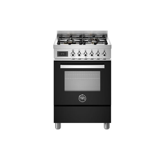 BERTAZZONI PRO64L1ENET Professional Black 60cm Single Oven Dual Fuel