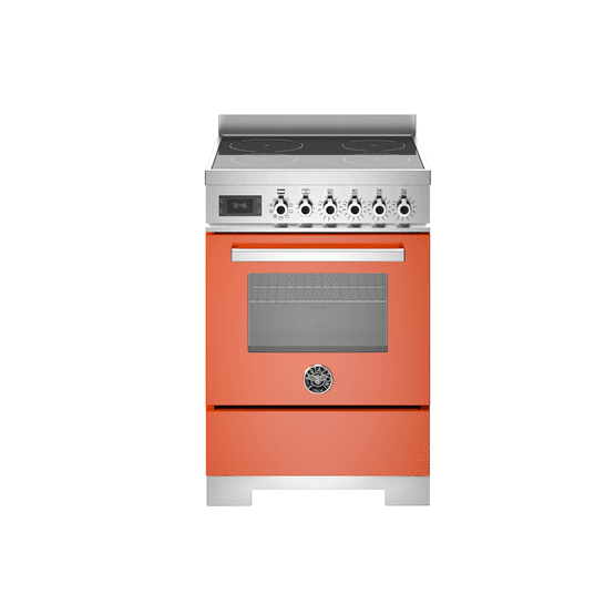 Bertazzoni Professional 60cm Single Oven Induction Cooker Gloss Orange PRO64I1EART