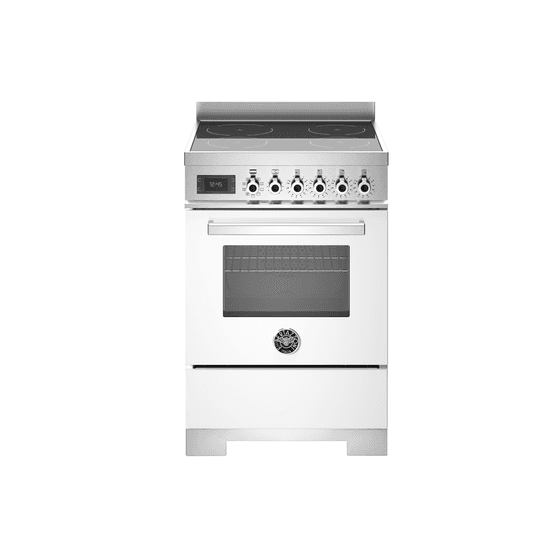 Bertazzoni Professional 60cm Single Oven Induction Cooker Gloss White PRO64I1EBIT2