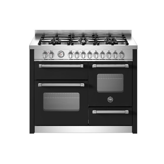 Bertazzoni Master 110cm Range Cooker XG Oven Dual Fuel Matt Black MAS116L3ENEC