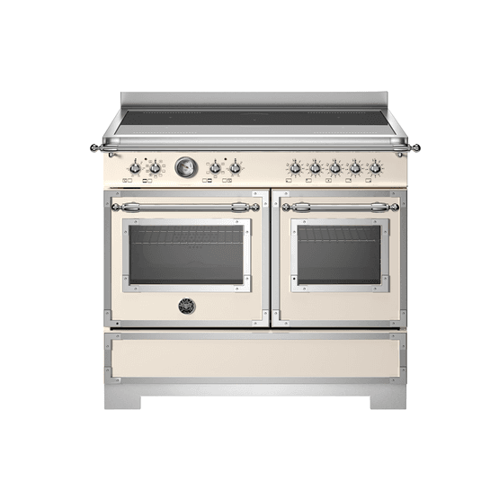 Bertazzoni Heritage 100cm Range Cooker Twin Oven Induction Ivory HER105I2EAVT2