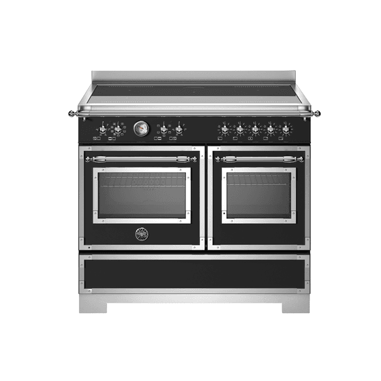 Bertazzoni Heritage 100cm Range Cooker Twin Oven Induction Black HER105I2ENET2