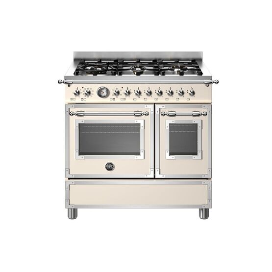 Bertazzoni Heritage 90cm Range Cooker Dual Fuel Gloss Ivory HER96L2EAVT
