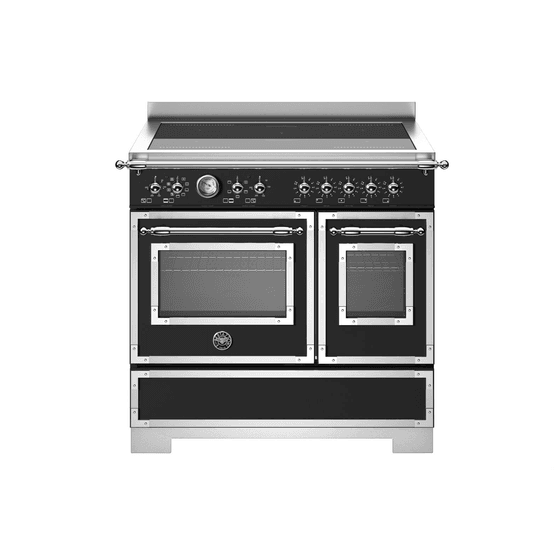 Bertazzoni Heritage 90cm Range Cooker Twin Oven Induction Black HER95I2ENET2