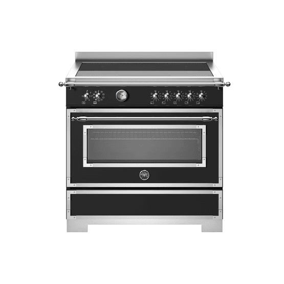 Bertazzoni Heritage 90cm Range Cooker Single Oven Induction Black HER95I1ENET2