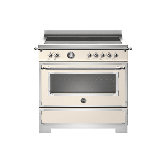 Bertazzoni Heritage 90cm Range Cooker Single Oven Induction Ivory HER95I1EAVT2