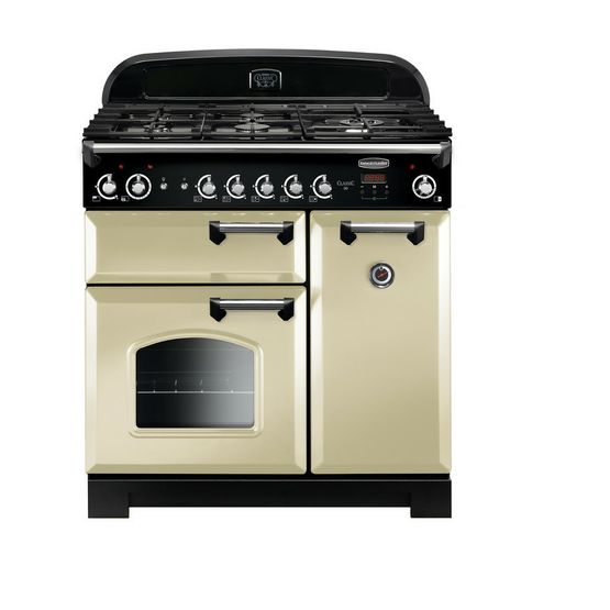 RANGEMASTER 116730 Classic 90cm Natural Gas Cream with Chrome Trim