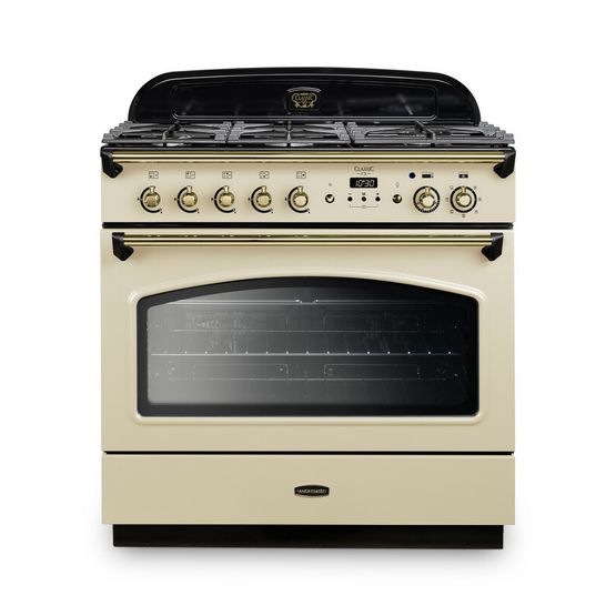 RANGEMASTER CLAS90FXDFFCR/B 90cm Classic FX Dual Fuel Cream with Brass Trim
