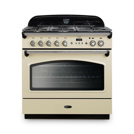 RANGEMASTER CLAS90FXDFFCR/C 90cm Classic FX Dual Fuel Cream with Chrome Trim