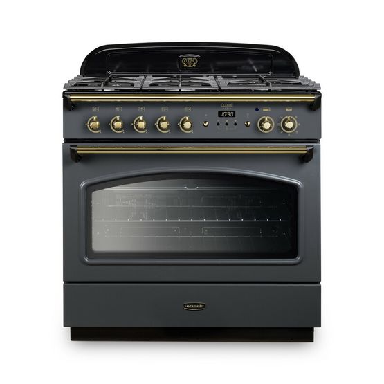 RANGEMASTER CLAS90FXDFFSL/B 90cm Classic FX Dual Fuel Slate with Brass Trim