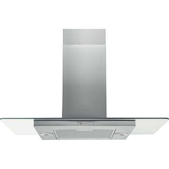 HOTPOINT UIF93FLBX 90cm Chimney Island Cooker Hood Stainless Steel