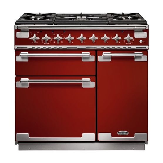 RANGEMASTER ELS90DFFRD/ Elise 90cm Dual Fuel Cherry Red