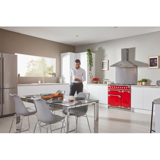 Buy RANGEMASTER ELS90DFFRD/ Elise 90cm Dual Fuel Cherry Red from £2,755.99