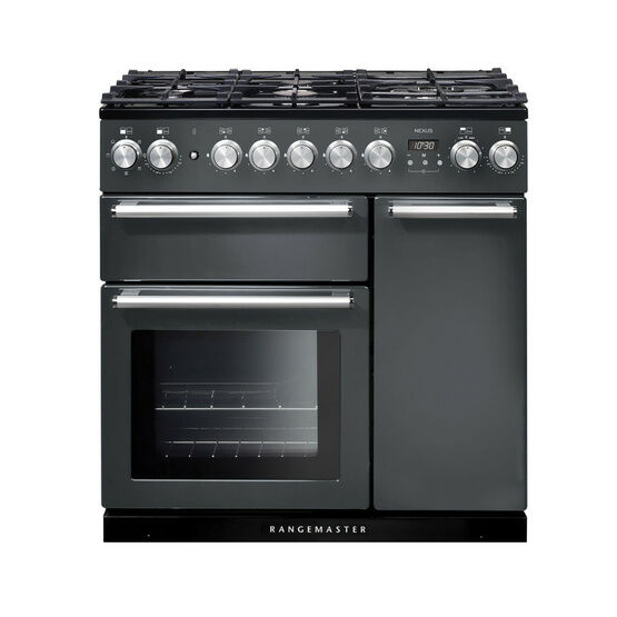 RANGEMASTER NEX90DFFSL/C Nexus 90 Dual Fuel Slate Chrome