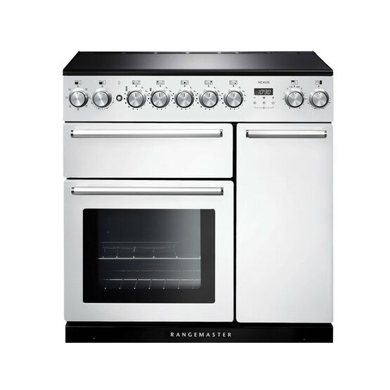 Rangemaster NEX90EIWH/C Nexus 90cm Induction White Chrome