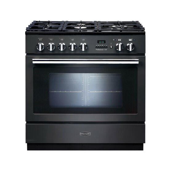 RANGEMASTER PROP90FXPDFFSL/C Professional Plus FXP 90 Dual Fuel Slate with Chrome Trim