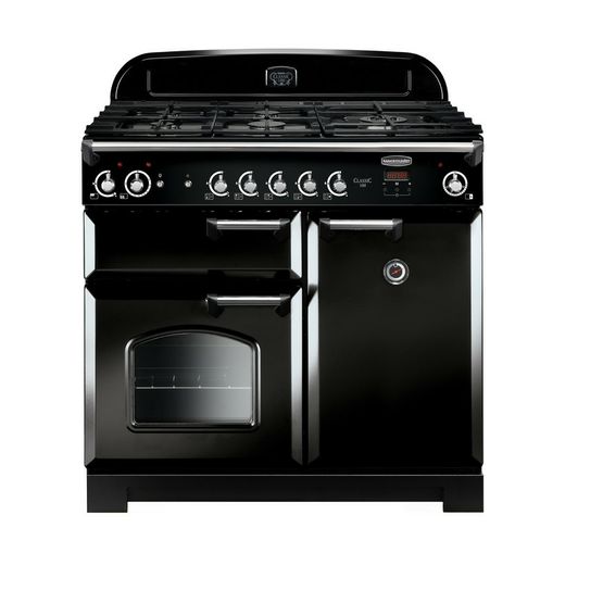 RANGEMASTER CLA100NGFBL/C Classic Gas 100cm Range Black Chrome