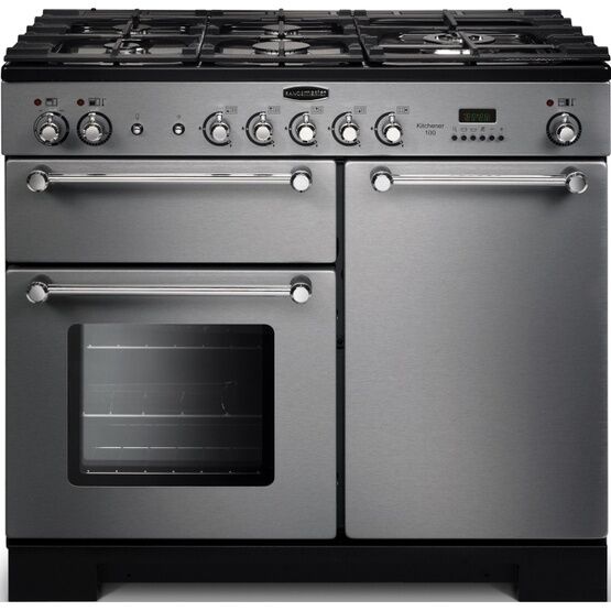 RANGEMASTER KCH100DFFSS/C Kitchener 100 Dual Fuel Stainless Steel