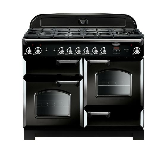 RANGEMASTER CLA110NGFBL/C Classic 110 Natural Gas Black Chrome