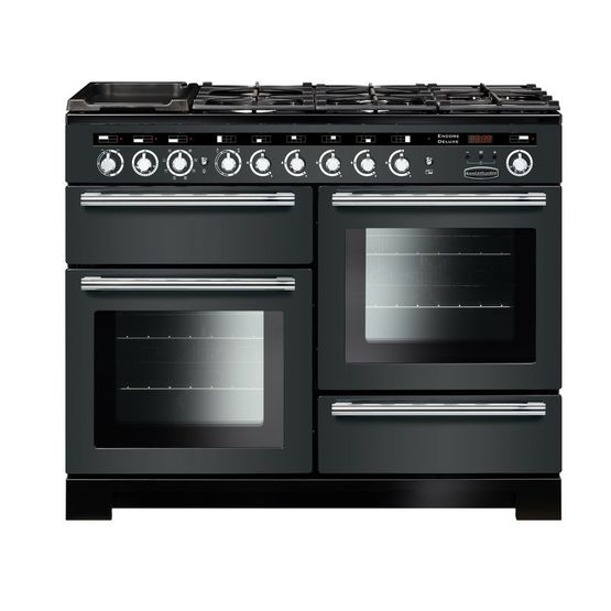 RANGEMASTER EDL110DFFSL/C Encore Deluxe 110 Dual Fuel - Slate with Chrome Trim