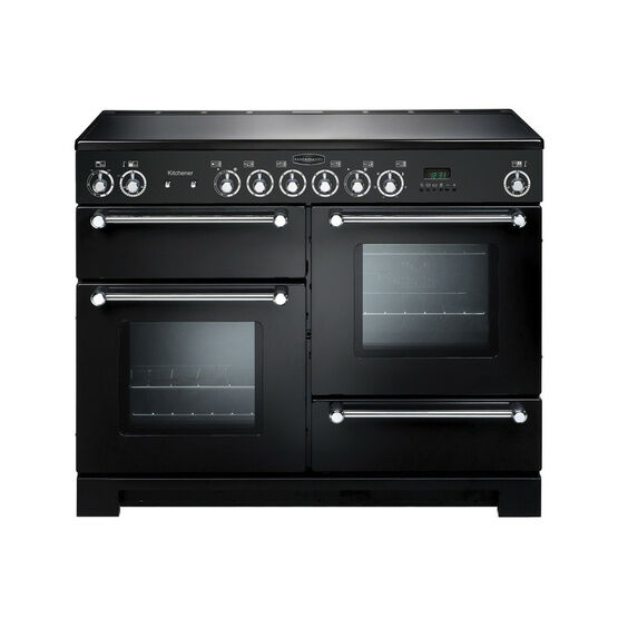 RANGEMASTER KCH110ECBL/C Kitchener 110 Ceramic Black with Chrome Trim