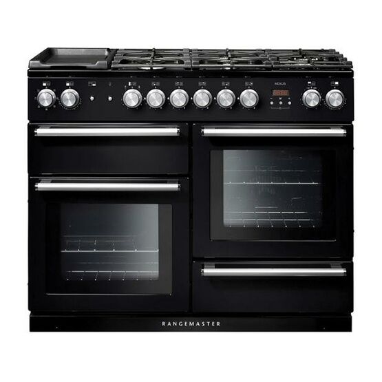 RANGEMASTER NEX110DFFBL/C Nexus 110 Dual Fuel Black with Chrome trim