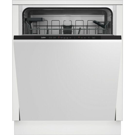 BEKO DIN15C20 60cm Fully Integrated Dishwasher Black Trim
