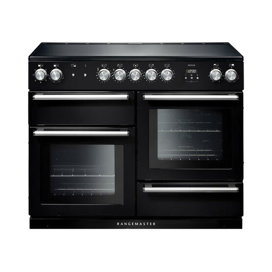 RANGEMASTER NEX110EIBL/C Nexus 110 Induction Range Cooker - Black With Chrome Trim