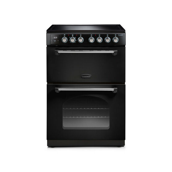 RANGEMASTER CLA60ECBL/C Classic 60cm Ceramic Black with Chrome trim