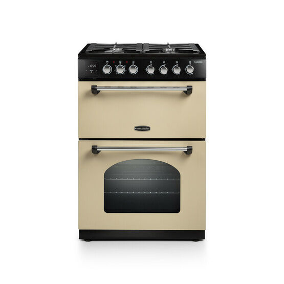 RANGEMASTER CLA60DFFCR/C Classic 60cm Dual Fuel Cream with Chrome trim