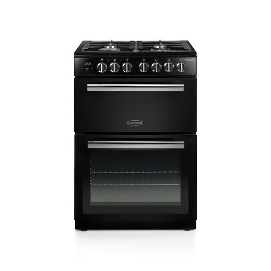 RANGEMASTER PROPL60DFFBL/C Professional Plus 60cm Dual Fuel Black with Chrome trim