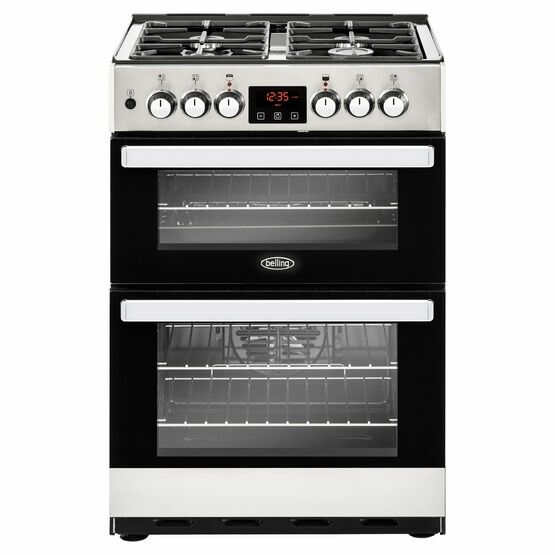 BELLING 444410822 Cookcentre 60cm Dual Fuel Stainless Steel Cooker