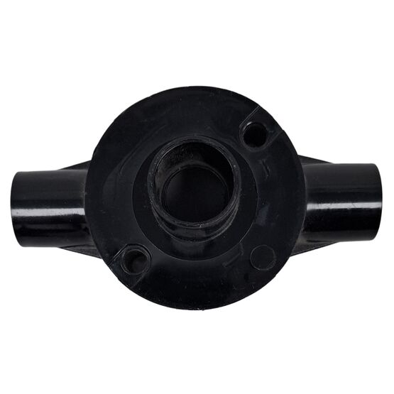 FALCON TRUNKING Conduit Box Black 2 Way + Back Entry