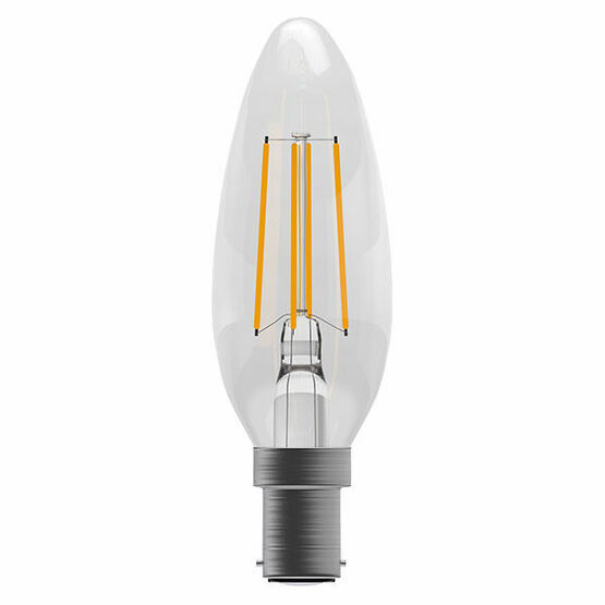 BELL 4W Dimmable SBC LED Filament Clear Candle - 2700K
