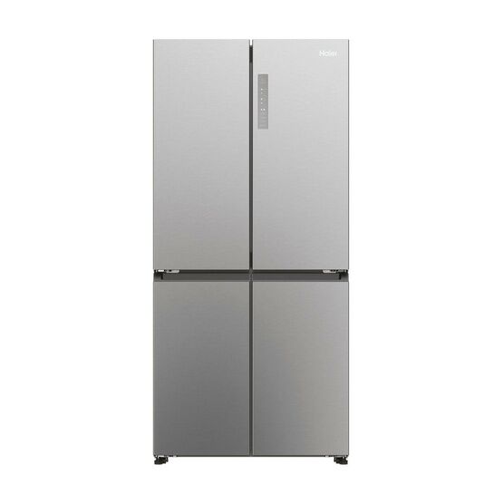 HAIER HCR3818ENMM American Style Fridge Freezer - Platinum Inox