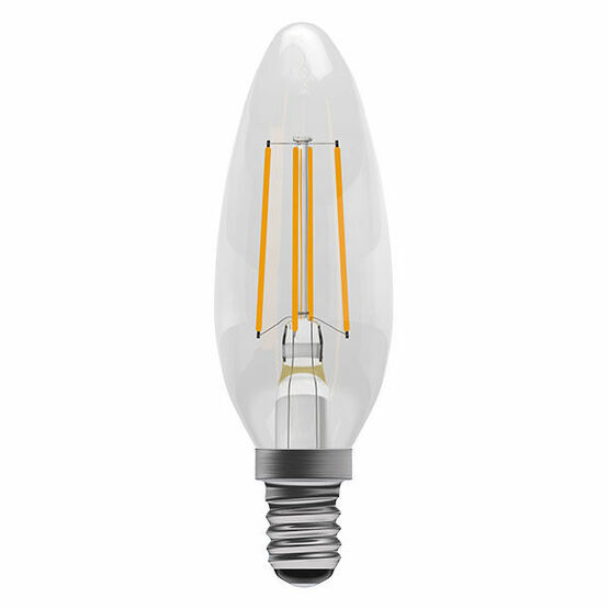 BELL 4W SES E14 Dimmable LED Filament Bulb Candle Warm White 2700K (40w Equiv)