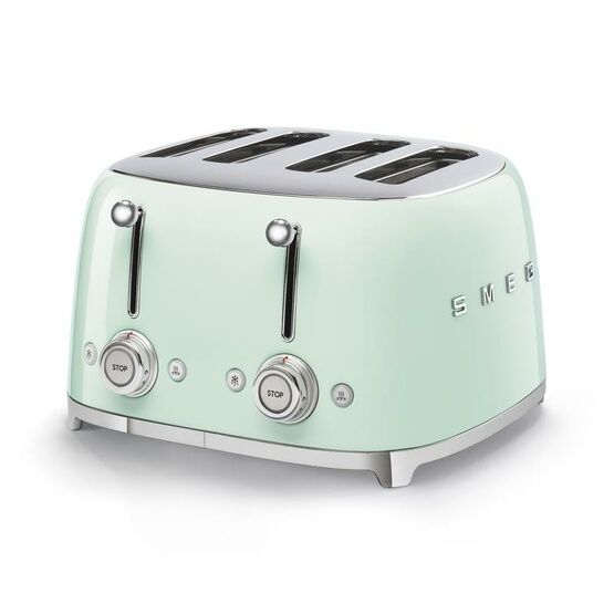 SMEG TSF03PGUK Retro 4 Slice Toaster Pastel Green