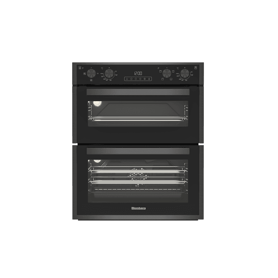 BLOMBERG ROTN9202DX 59.4cm Built-Under Electric Double Oven - Dark Steel