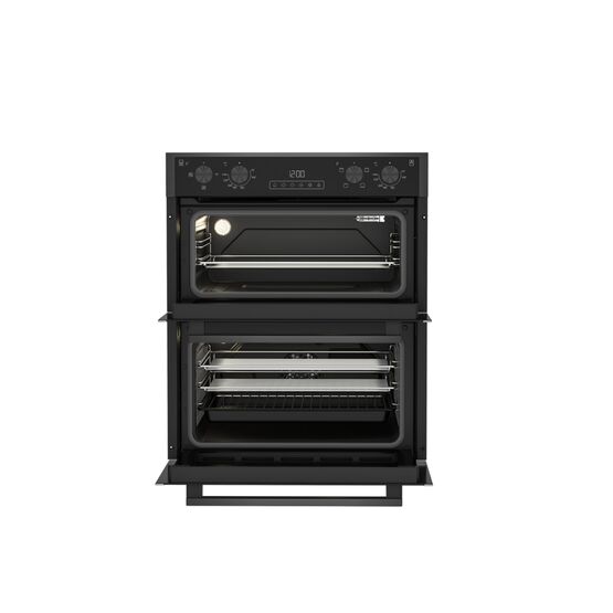 BLOMBERG ROTN9202DX 59.4cm Built-Under Electric Double Oven - Dark Steel