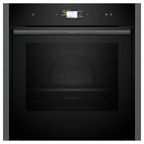 NEFF B64VS71G0B N90 Slide and Hide Built-In Electric Single Oven with Added Steam Function Graphite-Grey
