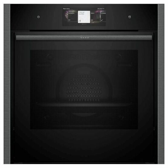 NEFF B64VT73G0B N90 Slide and Hide Built-In Electric Single Oven with Added Steam Function Graphite-Grey