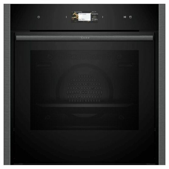 NEFF B64FS31G0B N90 Built In Slide &amp; Hide Single Oven with Steam Function Graphite-Grey
